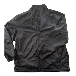 Greg Norman Black Zip Up Windbreaker Jacket‎ LARGE